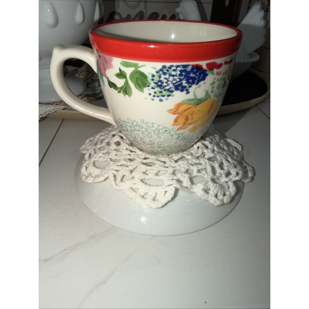 Pioneer Woman 16 oz. Flowers Coffee Mug‎ DW/MW Safe Large Ceramic Flea Market
